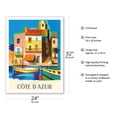 thumbnail image 2 of Visit Côte D'Azur - France - The French Riviera - Vintage Travel Poster by Jacques Nathan-Garamond c.1953 - Fine Art Matte Paper Print (Unframed) 24x32in, 2 of 4