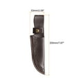 thumbnail image 2 of Funda de cuchillo de cuero Uxcell de 8.46" con agujero para cinturón, cuchillo plegable para camping al aire libre, marrón oscuro, 2 of 5