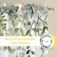 thumbnail image 6 of Sage Green Eucalyptus Leaves Kitchen Curtains Window Panels, Spring Botanical Floral Insulated Window Treatment Curtain, Grommet Curtains for Bedroom/Living Room/Bathroom, 2 Piece 42"Wx54"L, 6 of 8