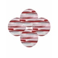 thumbnail image 7 of 15 Inch Round Placemats Set of 4, Red Pink Gray Stripes Non Slip Heat Insulation PP Table Mats, Modern Abstract Minimalist Retro Washable Place Mats for Kitchen Dining Party Table Decor, 7 of 7