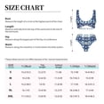 thumbnail image 6 of Wukai Vintage Blue Women's Bikini Set Two Piece,wimsuit High Waisted V Neck Twist Front Adjustable Spaghetti Straps Bathing Suit-Small, 6 of 7