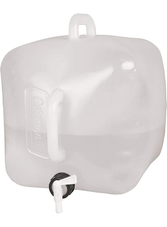 Coleman 5 Gallon Easy Carry Portable Water Carrier with Removable Spigot, Clear