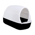 thumbnail image 2 of Hooded Cat Litter Box Durable for Indoor Cats Easy to Clean Kitty Litter Pan Black, 2 of 8