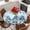Blue Beige, variant on Blue Gnomes Christmas Round Tablecloth, Fitted Table Cover with Elastic for 45"-54" Round Tables, Xmas Ball Snowflake Gifts Botanical Wooden Table Cloth Outdoor Dinning Party Waterproof Tablecloths