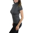 thumbnail image 3 of ToBeInStyle Women's High Neck Short Sleeved Top, 3 of 3