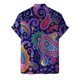 thumbnail image 2 of Camisas Para Hombre XXL Camiseta con estampado digital 3D para hombre Camisa de manga corta Solapa superior (Purple, M), 2 of 4
