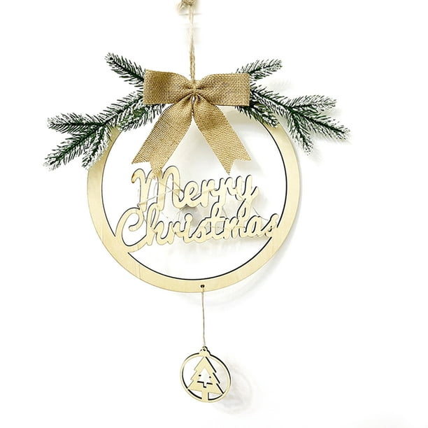Hangar Christmas 2022 Sugeryy Door Hangers Christmas Garland Xmas Wreath Wooden Hanging Pendant  String With Lights New Year 2022 Small Decorations - Walmart.com