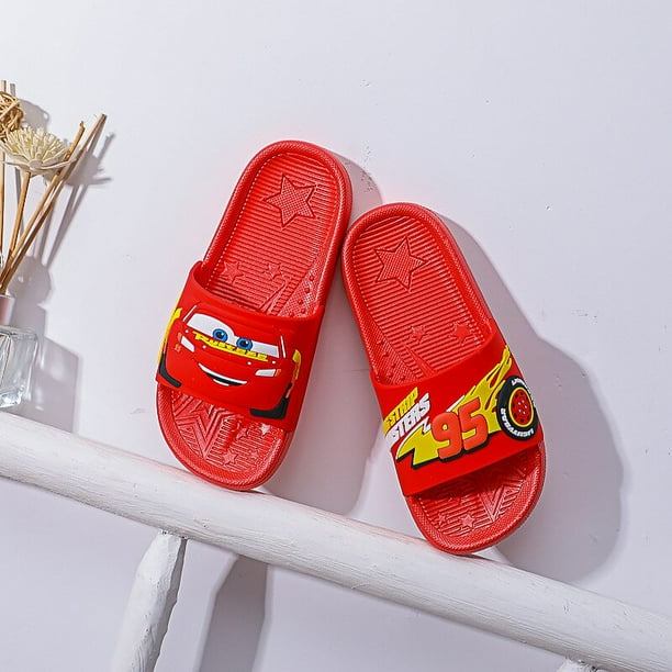 Nuevas pantuflas de dibujos animados de Disney, antideslizantes, para interior, baño, baño, niño, caricatura, exterior, uso de chanclas, 36 plantillas, 22CM Gao Jinjia LED
