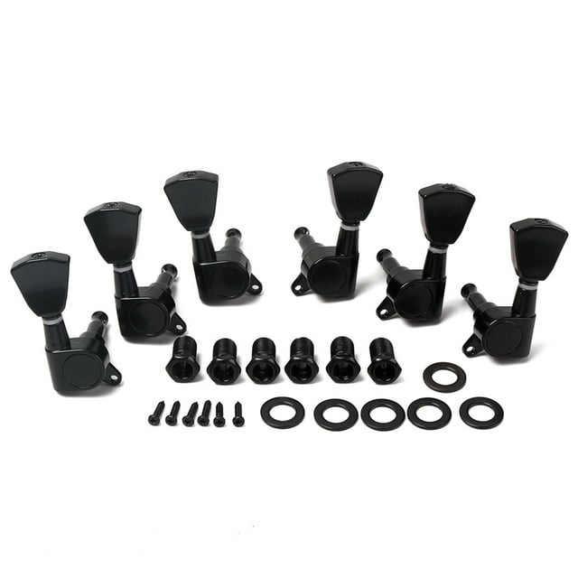 WASHWEPE 6Ud Guitar Turners Negros Reemplazo Perfecto Para Cuerdas Guitarra Acústica Eléctrica
