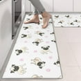 thumbnail image 2 of Kitchen Rugs Sets Of 2,Pug and Footprints Anti Fatigue Kitchen Mat Rugs Non Slip Washable,Decorative Kitchen Floor Mats for Kitchen,Sink,Laundry,17"X47", 2 of 5