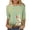 #109-Green, variant on Women's Crew Neck 3/4 Sleeve Easter Eggs Floral Print Casual Top Ladies Soft Breathable Spring Tee for Easter Celebrations Family Gatherings Daily Wear Gift