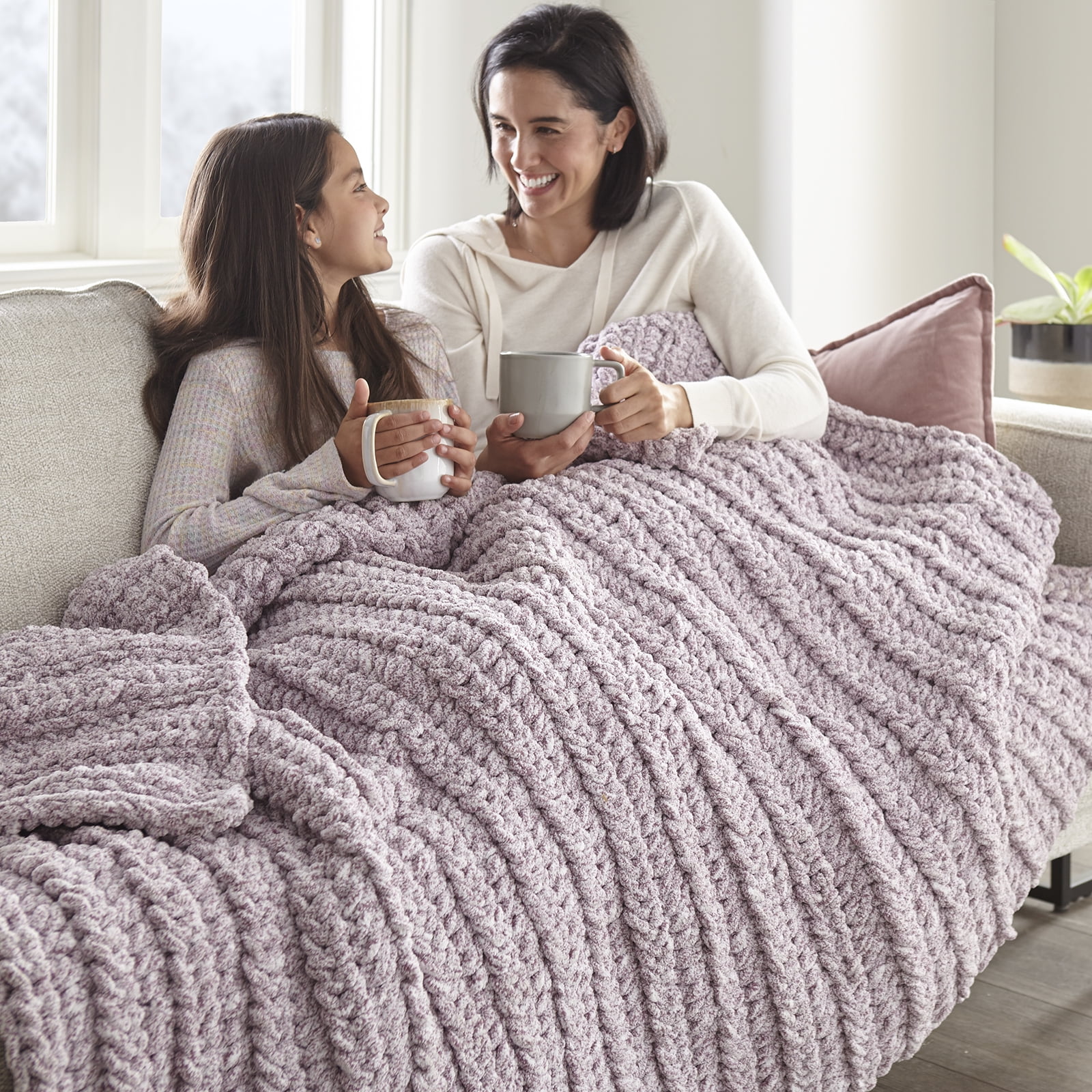Crafted by Catherine Neutral Multi Chunky Heather Super Bulky Yarn, 49 yards, 7oz/200g (2 Pack)