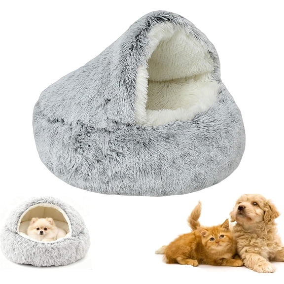 2026 New Cozy Cocoon Pet Bed for Dogs,Plush Fluffy Cave Pet Bed,Small Dog Bed with Cover Cave,Cozy Cave Pet Beds for Small Medium Large