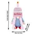 thumbnail image 2 of Handmade Birthday Doll Figurine Festive Swedish Tomte Cake Topper Decoration for Home Desktop Party Celebration, 2 of 6