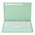 thumbnail image 2 of Para Tab S8 Funda para teclado Matcha Verde Ángulo ajustable Funda de PU Tableta desmontable Teclado inalámbrico para SM X800 S7 FE Sin Trackpad, 2 of 14