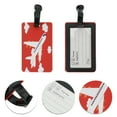 thumbnail image 3 of Unique Bargains 1 Pc Airplane Clouds Luggage Tag for Travelling Red, 3 of 5