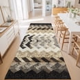 thumbnail image 4 of Vintage Boho Zigzag Weave Rectangle Area Rug 2x6ft,Living Room Rug Non-Slip Washable Circle Rugs Pad,Southwest Ethnic Geometric Art Soft Floor Carpet for Bedroom Dining Room, 4 of 9