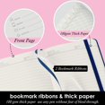 thumbnail image 3 of HUGFEGWE Pocket Notebook Journals, 3 Pack Mini Small Notebooks for Work, Leather Cover Notepad with 3 pens, Elastic Closure, Blue AZ824-8053, 3 of 7