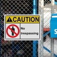 thumbnail image 6 of Industrial Caution Sign No Trespassing Sign (No trespassing) 8 in" x 12 in" UV Resistant Indoor Outdoor Workplace Industrial Caution Danger Warning SIgn, 6 of 7