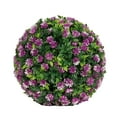 thumbnail image 2 of Adapan 1PC Artificial Topiary Ball Plant, Faux Rose Decorative Sphere, 8.27 Inch Round Greenery Ball for Indoor Outdoor Home Garden Patio Party Decor,Purple, 2 of 7