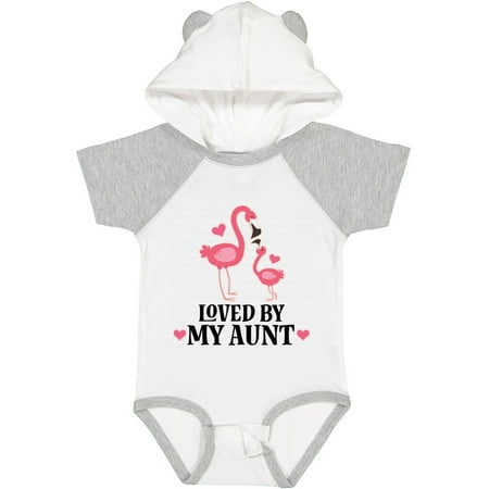 

Inktastic My Aunt Loves Me Flamingo Niece Gift Baby Girl Bodysuit