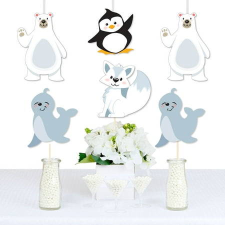 Arctic Polar Animals - Polar Bear, Seal, Penguin and Arctic Fox Decorations DIY Winter Baby Shower or Birthday Party Es