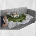 thumbnail image 6 of Colorful Soft Flannel Fleece Throw Blanket, Circular Oriental Style Earth Core Form Balance and Harmony in Cosmos Theme, Cozy Plush for Indoor and Outdoor Use, 60" x 80", Green Brown, by Ambesonne, 6 of 6