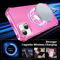 thumbnail image 4 of for iPhone 15 Plus Case, [Compatible with MagSafe][Anti-Yellowing][Military-Grade Protection] Shockproof Corner Enhanced Protection Magnetic Phone Case for iPhone 15 Plus,Rose, 4 of 6