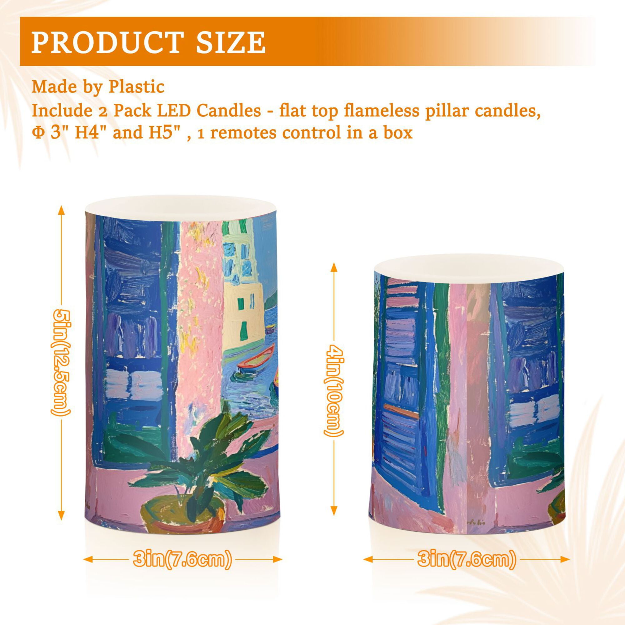 Yayeee Flameless Candles with Remote Flickering Battery Operated Multi Color Changing, Purple Window