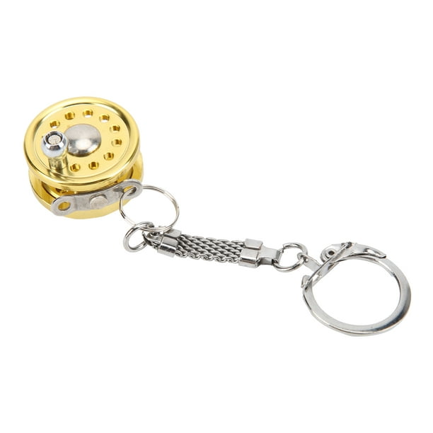 Decorative Fly Reel Key Ring,Aluminum Alloy Mini Fishing Fishing