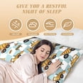 thumbnail image 4 of Lsque Excavator Body Pillow Case Cover,Ultra-Soft Microfiber Bed Pillow Cases 20x54 inches,Elegant Bedding,Breathable Durable Pillow Cover with Envelope Closure, 4 of 8