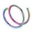thumbnail image 2 of Miyuadkai Nose Rings Clearance Double Hoop Nose Ring for Single Piercing Small Thin 8Mm Spiral Nose Jewelry for Women Men Jewelry Promo C, 2 of 2