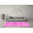 thumbnail image 3 of Ahgly Company Indoor Round Abstract Pink Modern Area Rugs, 7' Round, 3 of 4