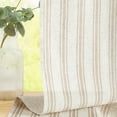 thumbnail image 5 of Curtainking Striped Kitchen Curtains Linen Cafe Curtains Semi-Sheer Farmhouse Tier Curtains 24 inch 2 Panels Short Curtains Rod Pocket Taupe on Beige, 5 of 8