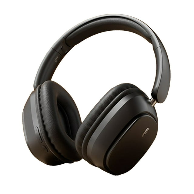 Black Foldable Headset With Dual Connectivity Soft Headband Low Latency And Extended Battery Life For Versatile Use