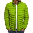 thumbnail image 5 of Dezsed Mens Winter Coats Clearance Men's Solid Color Jacket Cotton Padded Jacket Fashion Cotton Padded Jacket Men's Warm Cotton Padded Jacket Green B XXXL, 5 of 5
