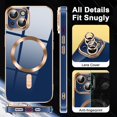 thumbnail image 5 of for iPhone 13 Mini Case,[Compatible with Magsafe],[10 FT Military Grade Drop Protection][Anti Yellowing] Slim Soft TPU Luxury Protective Phone Case for 13 Mini-Blue 8-IP13mini-06, 5 of 12