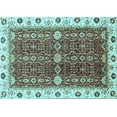 thumbnail image 1 of Ahgly Company Indoor Rectangle Oriental Light Blue Modern Area Rugs, 7' x 9', 1 of 4