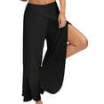 thumbnail image 1 of Colisha Ladies Petite High Slit Harem Yoga Pants Womens Loose Fit Lounge Beach Pants Wide Leg Pants Loungewear, 1 of 5
