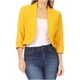 thumbnail image 2 of Blazer de moda para mujer, chaqueta informal de color de manga media, traje pequeño de negocios, chaqueta de traje para mujer, abrigo de tela sanitaria para mujer, 2 of 9