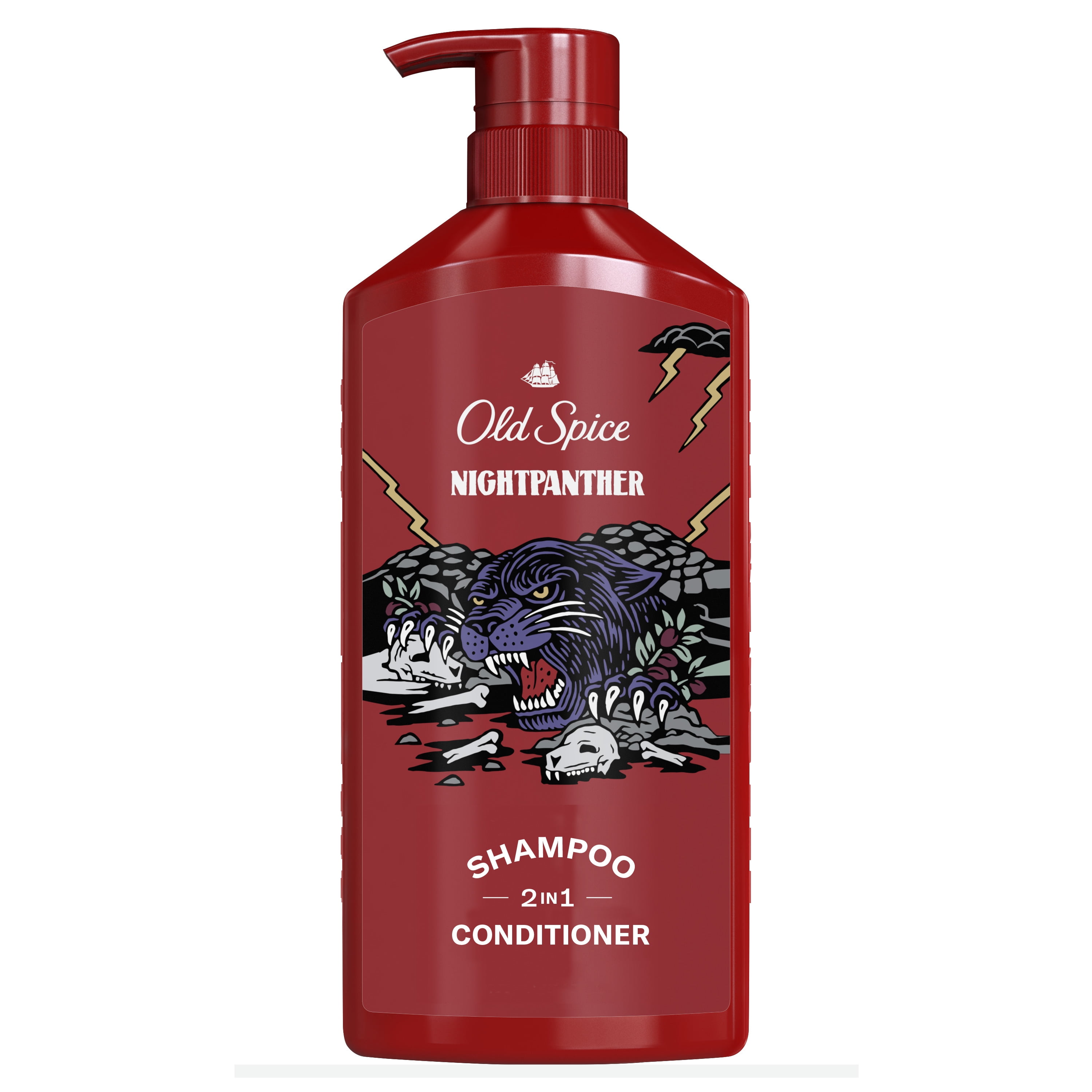 Old Spice Mens Shampoo for Men, Night Panther, 22 oz