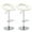 White, variant on Costway Swivel Bar Stool Set of 2 Modern PU Leather Pub Stools with Hollow Back & Footrest