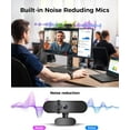 thumbnail image 4 of Cámara web de 1080P con micrófono y visión amplia, cámara web de corrección de luz automática para PC, , laptop, escritorio, cubierta de privacidad integrada Plug &  USB para zoom/Skype, 4 of 8