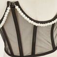 thumbnail image 5 of SRZYMJ Underbust Corset Belts for Women Lace Up Tie Back Bustier Sheer Mesh Cincher Waist Belt, 5 of 5