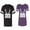 Men Black / Women Purple, variant on Papa Mama Buck Matching Couple Cotton Jerseys (Men Black / Women Black) (Men S / Women S)