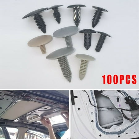 

100pcs Car Fender Door Fastener Plastic Bumper Trim Clip Body Rivet Universal