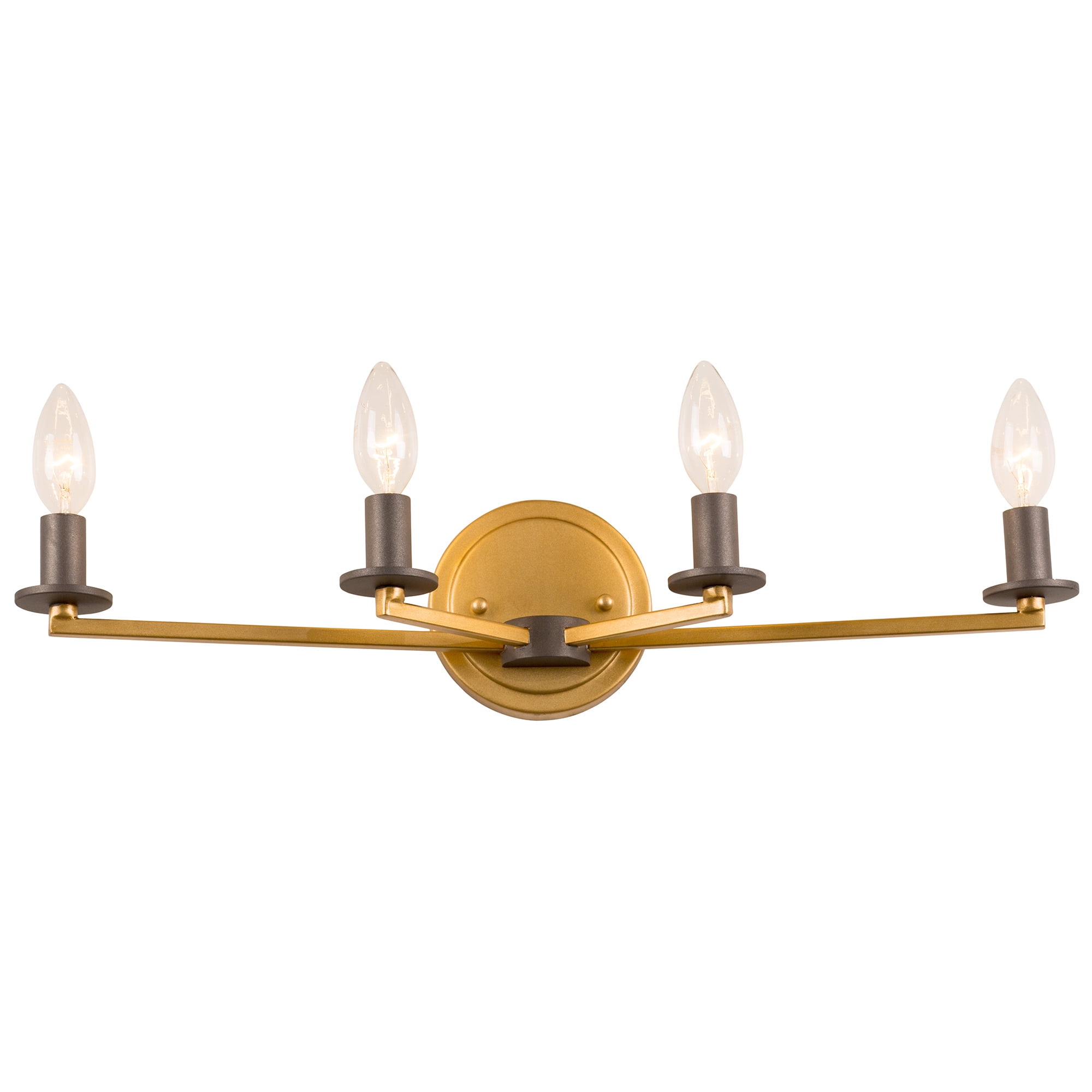 Varaluz Elwood 4 Light Bath Fixture Antique Gold/Rustic Bronze