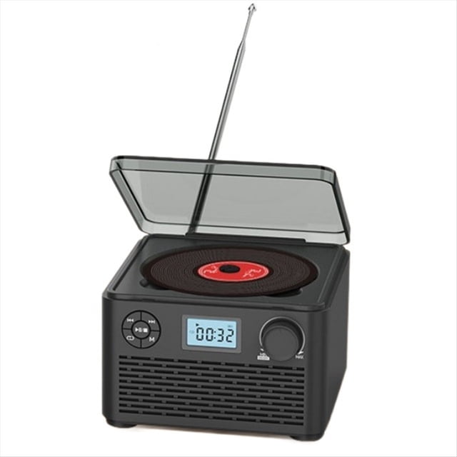 Reproductor de CD Portátil con Altavoces y Bluetooth. Pequeño Reproductor de CD Recargable con USB, Mp3 y Radio FM.