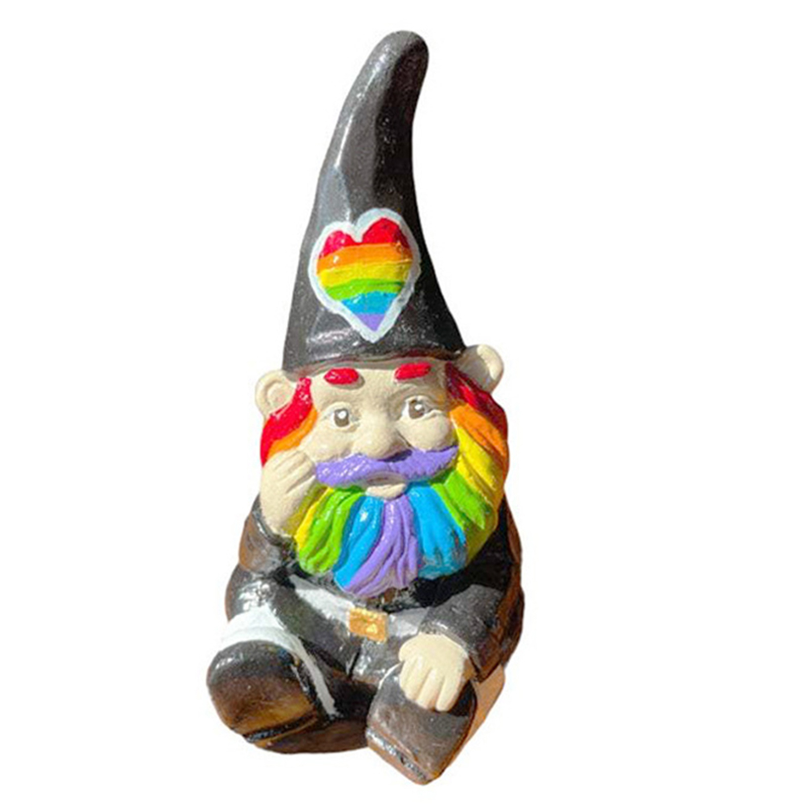 Garden Rainbow Gnome Ornament Colorful Resin Handicraft Dwarf Statue