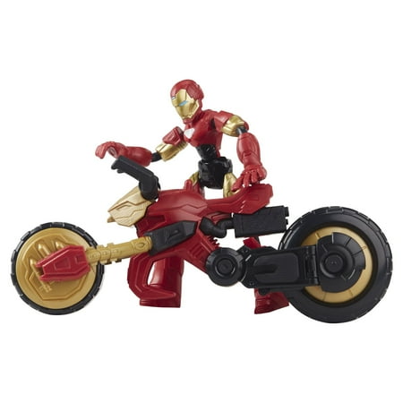 UPC: 5010993792078 | Marvel Bend and Flex Flex Rider Iron Man Action Figure and 2-In-1 Motorcycle